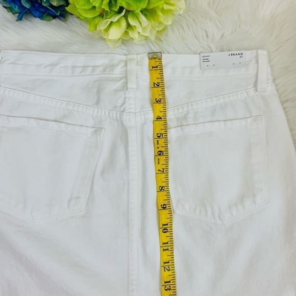 J Brand “Bonny” Embellished Denim White Mini Skirt - Picture 9 of 16
